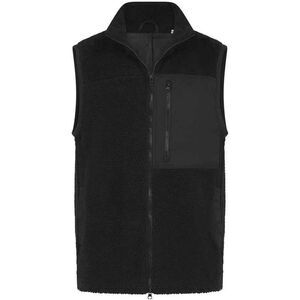 Front Row Unisex Adult Sherpa Recycled Vest / Black